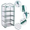 Outdoor Portable Mini 4 Shelves Greenhouse - Green