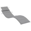 vidaXL Sun Loungers 2 pcs with Cushions Solid Acacia Wood - Gray