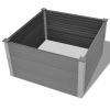 vidaXL Garden Raised Bed WPC 39.4"x39.4"x21.3" Gray - Grey