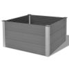 vidaXL Garden Raised Bed WPC 39.4"x39.4"x21.3" Gray - Grey