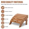 TALE Adirondack Ottoman Footstool All-Weather and Fade-Resistant Plastic Wood for Lawn Outdoor Patio Deck Garden Porch Lawn Furniture - Brown