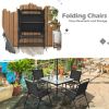 6 Pieces Patio Dining Set with Umbrella - Gray