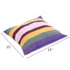 Free shipping Distinctive Cotton Canvas Hanging Rope Chair with Pillows Rainbow YJ - Rainbow