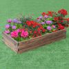 Elevated Wooden Garden Planter Box Bed Kit - as show