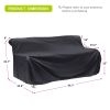 Outdoor Furniture Sets Cover; Durable and Waterproof 420D Oxford Cloth Patio Conversation Sofa Cover; 93.7"Lx 35.8"W x 39.7"H; Black - as picture