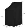 High Back Outside Chair Cover - black