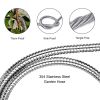 304 Stainless Steel Garden Water Hose Pipe 25/50/75/100FT Flexible Lightweight - 25ft