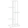 vidaXL 5-Floor Flower Stand 16.9"x8.7"x38.6" White Metal - White