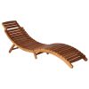 vidaXL Patio Sun Lounger with Table and Cushion Solid Acacia Wood - Gray