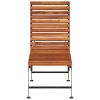 vidaXL Sun Lounger with Steel Legs Solid Wood Acacia - Brown