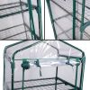 Outdoor Portable Mini 4 Shelves Greenhouse - Green