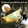 1pc Bohemian Camping Hammock For Outside; Portable Lightweight Parachute; Single Travel Hammock; For Backpack; Beach; Backyard; Hiking For Adult - Boh