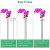 10Pcs Plant Support Stakes Garden Flower Single Stem Support Stake Iron Plant Cage Support Ring - 16in