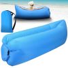 Inflatable Lounger Air Sofa Lazy Bed Sofa Portable Organizing Bag Water Resistant for Backyard Lakeside Beach Traveling Camping Picnics - Skyblue