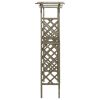 vidaXL Pergola with Gate 45.7"x15.7"x80.3" Gray Solid Firwood - Grey