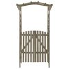 vidaXL Pergola with Gate 45.7"x15.7"x80.3" Gray Solid Firwood - Grey