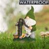 Cartoon Gnome Dwarf Statue Garden Lighting Waterproof Resin Figurines Solar Light Outdoor Lawn Courtyard Night Decorative Lamp - F