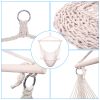 Indoor Outdoor Garden Cotton Hanging Rope Air/Sky Chair Swing Beige Hammocks - Beige