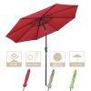 9FT AL Umbrella Patio Umbrella features UV50+ protection to block 98% UV ray   - LA01