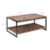 Coffee Table with Storage Shelf - bown+black