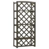 vidaXL Plant Stand with Trellis Gray 23.6"x11.8"x55.1" Solid Firwood - Grey