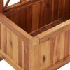 vidaXL Garden Raised Bed with Trellis Solid Acacia Wood - Brown