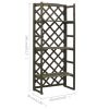 vidaXL Plant Stand with Trellis Gray 23.6"x11.8"x55.1" Solid Firwood - Grey