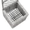 vidaXL Trellis Raised Bed with 1 Pot 11.8"x11.8"x42.1" Poly Rattan Gray - Grey