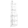 vidaXL Corner Plant Rack White 14.2"x23.6" - White