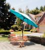 SR Patio Outdoor Market Umbrella with Aluminum Auto Tilt and Crank - Lake blue