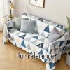 Blue White Triangles Sofa Towel Elk Single Sofa Cover Polyester Cotton Couch Cover Arm Chair Sofa Slipcover - Default