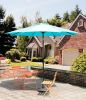 SR Patio Outdoor Market Umbrella with Aluminum Auto Tilt and Crank - Lake blue