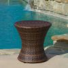 Townsgate Outdoor Brown Wicker Hourglass Side Table - as Pic