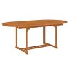 Patio Table 78.7"x39.4"x29.5" Solid Wood Eucalyptus - Brown