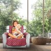 Reversible Sofa Cover Chair Loveseat Couch Slipcover Cushion Furniture Protector Shield Water-Resistant w/ Elastic Strap - Tan - 1S