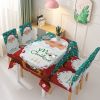 Christmas Decoration Santa Claus Banquet Elastic Waterproof Tablecloth Chair Cover - Tablecloth 140*140CM