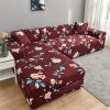 Print Living Room Christmas Elastic -shaped Sofa Armchair Dust Cover Sofa Cover - Pillowcase Of The Same Style