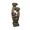 40inches Tall Modern Outdoor Fountain - Outdoor Garden Fountain with Contemporary Design for Garden, Patio Decor - 40inches