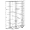 vidaXL Trapezium Gabion Raised Bed Galvanized Steel 31.5"x7.9"x39.4" - Silver