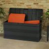 vidaXL Patio Storage Box Black 46.1"x17.7"x22" - Black