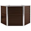 vidaXL Garden Raised Bed Brown 50.8"x50.8"x30.3" Galvanized Steel - Brown