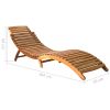 vidaXL Sun Lounger Solid Acacia Wood Brown - Brown