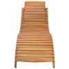 vidaXL Sun Lounger Solid Acacia Wood Brown - Brown