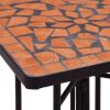 vidaXL Mosaic Side Table Terracotta Ceramic - Brown