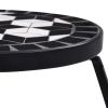 vidaXL Mosaic Tables 3 pcs Black and White Ceramic - Black