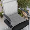 4Pcs Chair Cushion Pads Pillow Soft Tie On Square Sitting Mats For Home Office Car Sitting Travel - Grey