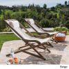 Northland Outdoor Wood and Canvas Sling Chair (Set of 2) - as Pic