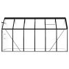 vidaXL Greenhouse with Base Frame Anthracite Aluminum 75.7 ftÂ¬â‰¤ - Anthracite