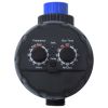 vidaXL Single Outlet Water Timer with Ball Valves - Black