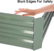 Raised Garden Bed Galvanized Planter Box Anti-Rust Coating for Flowers Vegetables - KM3449